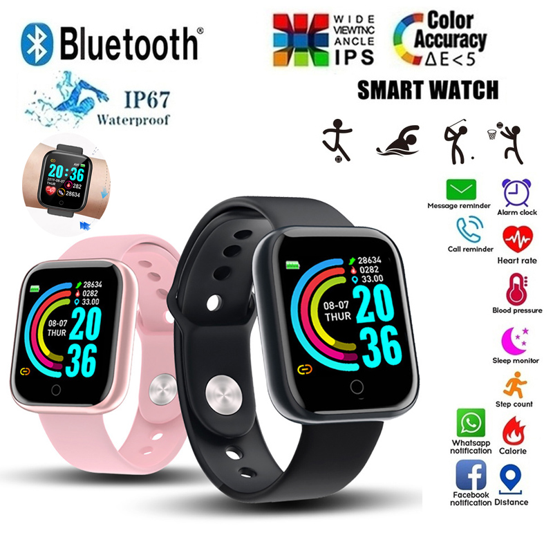 Smartwatch Faces - Водонепроницаемые Смарт-часы D20 с пульсометром, тонометром,