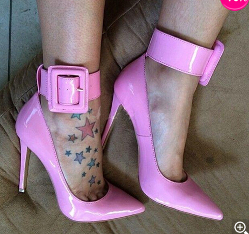 Leather Classic Strap - Туфли-лодочки женские из лакированной кожи, с