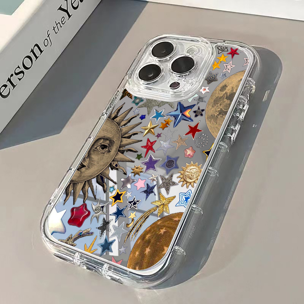 Apple Iphone 15 - Зеркальный чехол для телефона Celestial Gold