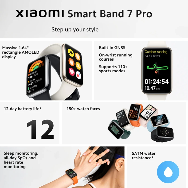 Xiaomi Smart Band 7 Pro 1,64 д – обзор и цена Smartwatch Faces
