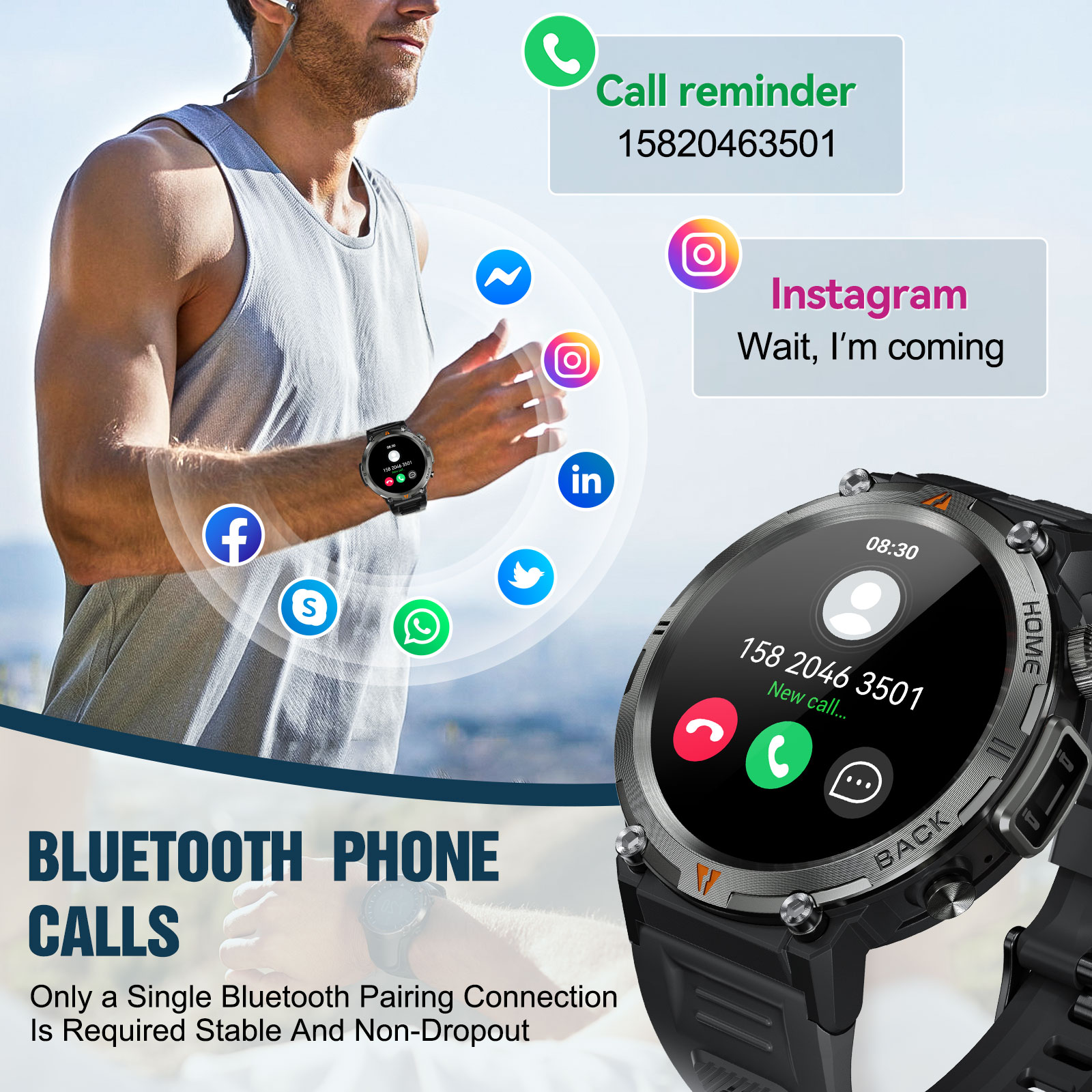 EIGIIS KE3 Bluetooth Call Смар – обзор и цена Smartwatch Faces
